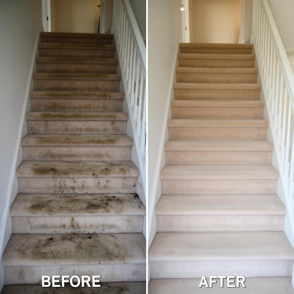 Carpeted Stairs Cleaning